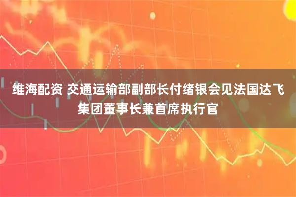 维海配资 交通运输部副部长付绪银会见法国达飞集团董事长兼首席执行官